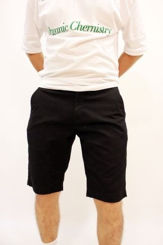 CAZ 6015 Likralı Erkek Chino Bermuda Şort Siyah