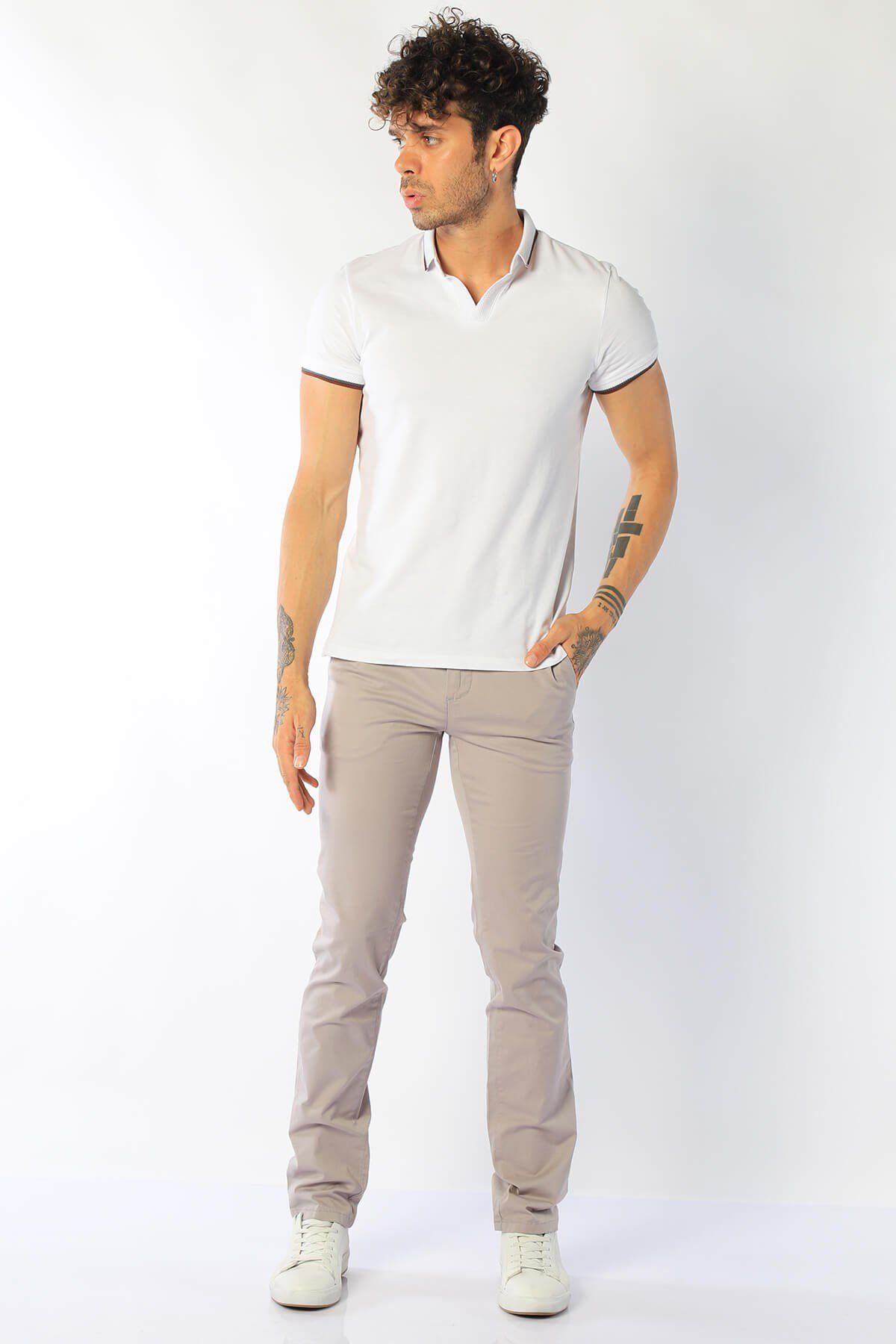 Twister Togo 728 Likralı Erkek Kanvas Chino Pantolon Stone Taş